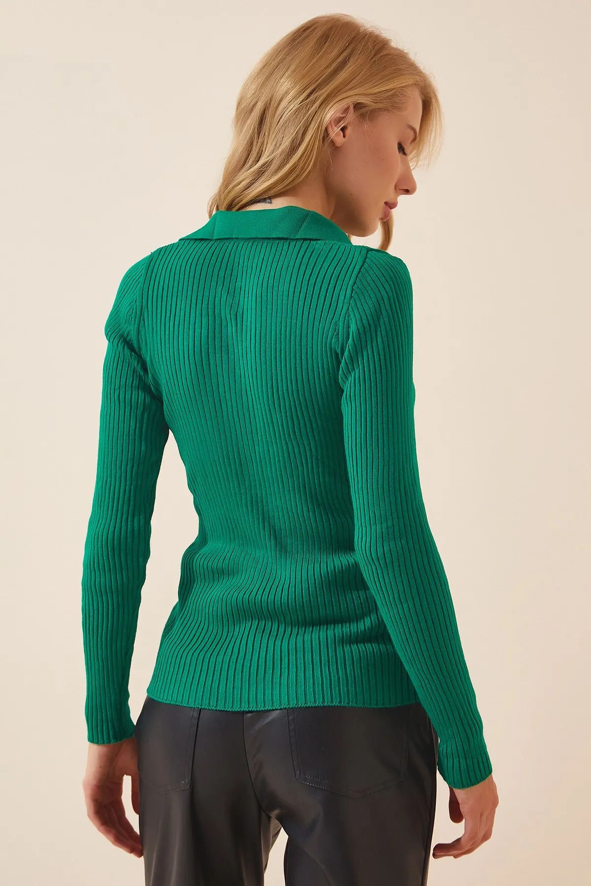 Happiness İstanbul  Pullover - Grün - Regular Fit
