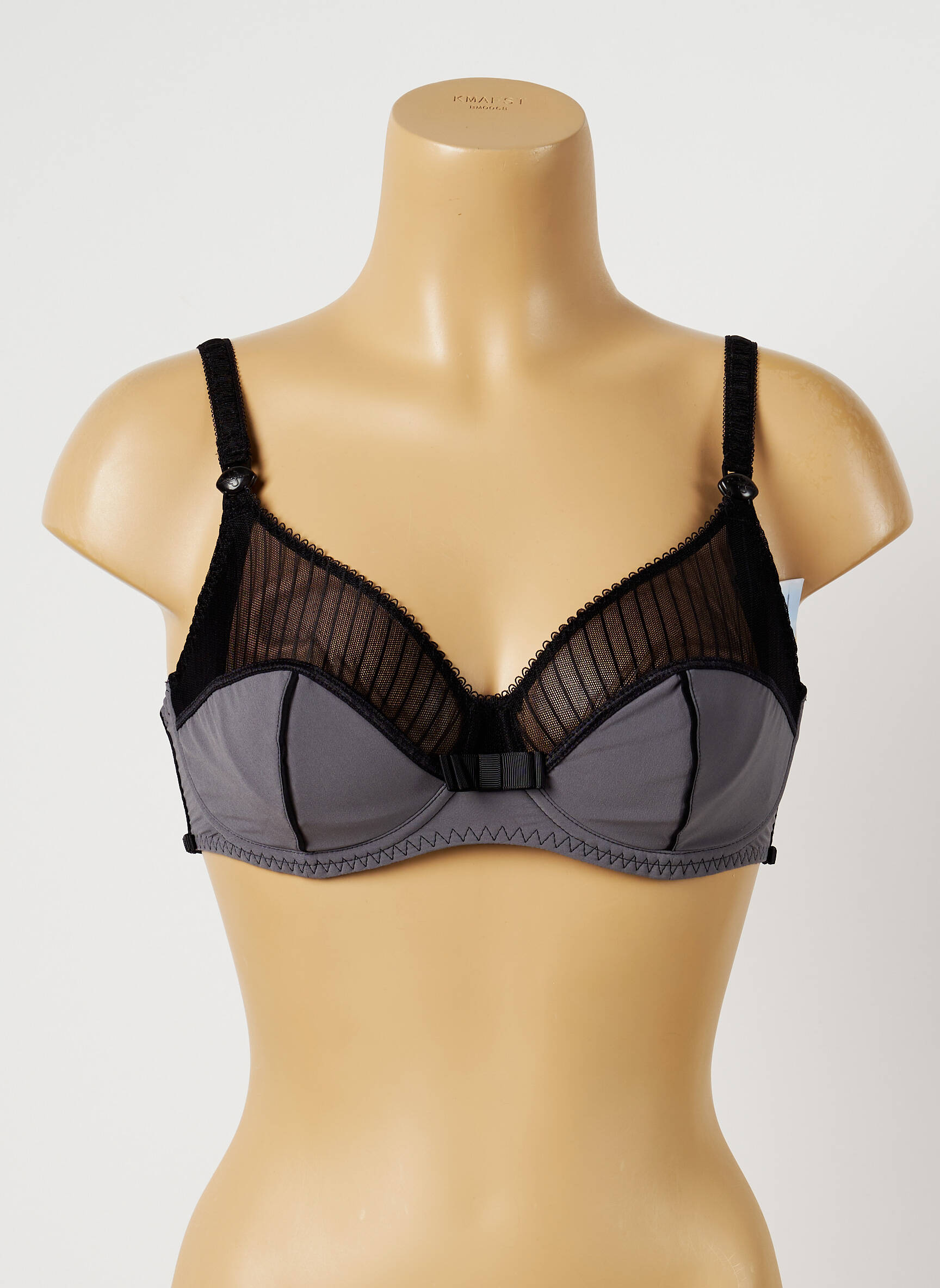 Cache Coeur Lingerie Maternite Femme couleur gris