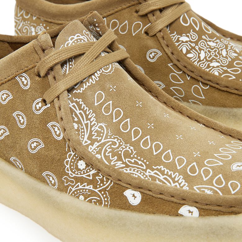 Clarks Wallabee Cup dark olive print