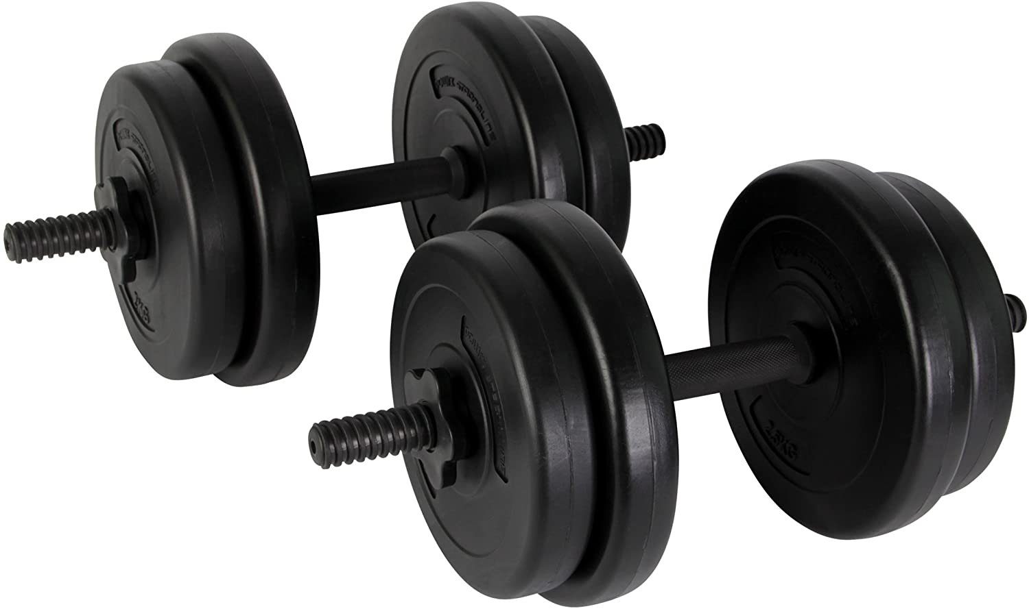 POWRX Kurzhantel 2er-Set Kurzhanteln 20kg-40kg, Rutschsicher, gerändelte Griffe, 2 X 10 Kg Kunststoff