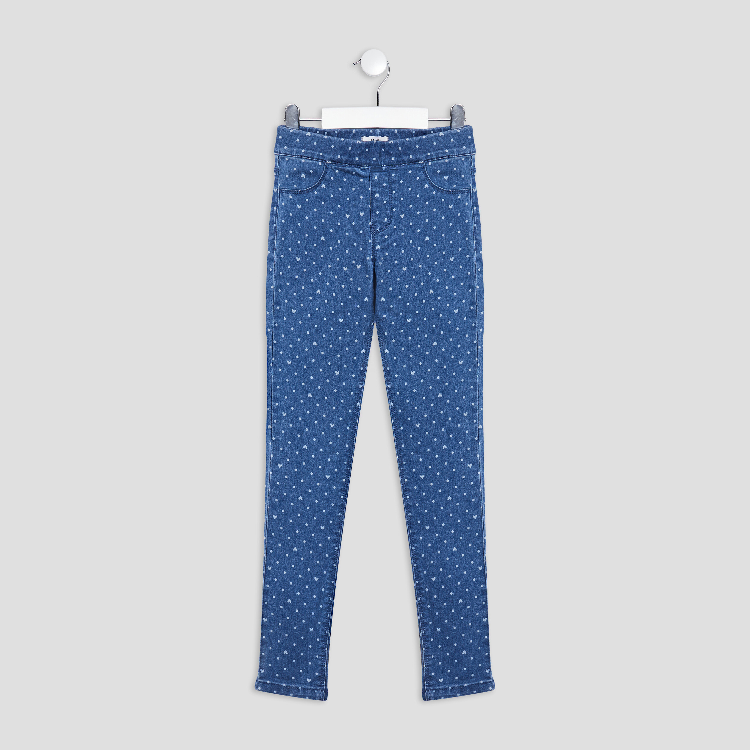 Jegging élastiqué 2 poches denim stone fille | La Halle