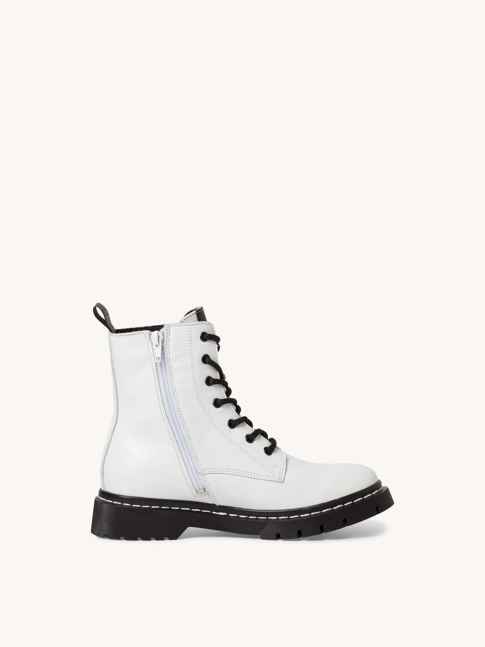 Bottine en cuir - blanc
