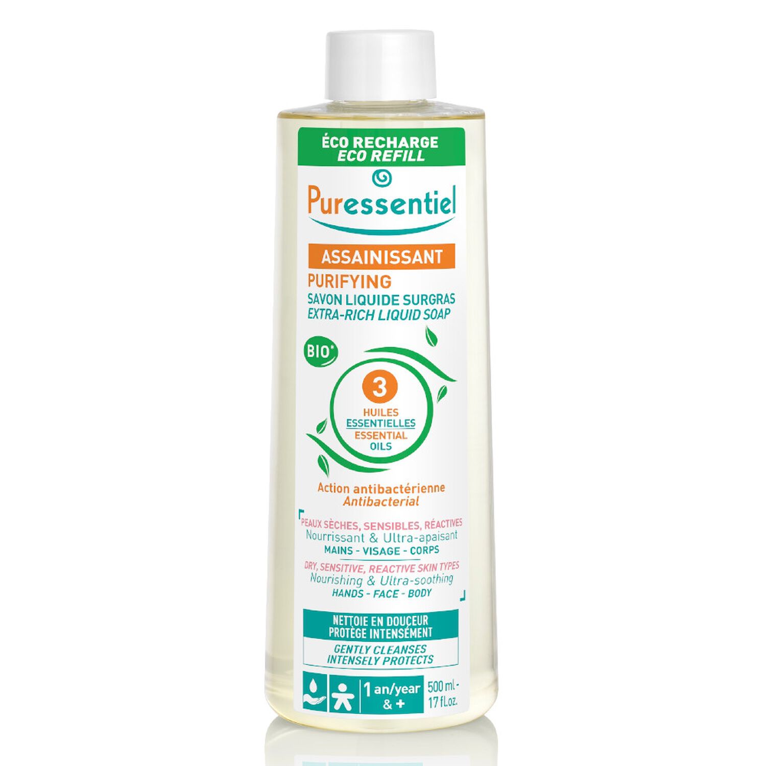 Puressentiel Savon Liquide Surgras Eco- Recharge 500 ml
