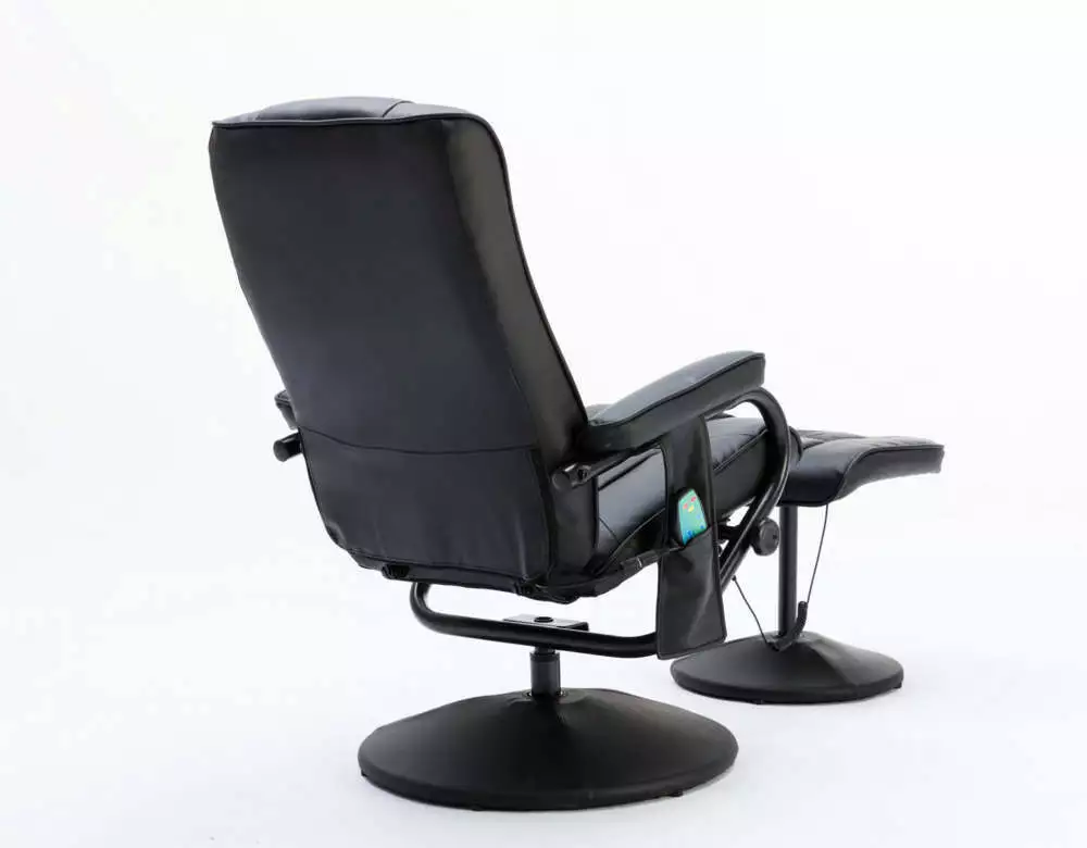 Happy Home Happy Home Massagesessel Relaxsessel mit Heizfunktion & Fußhocker schwarz