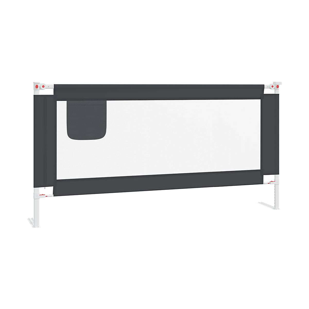 Kleinkind-Bettschutzgitter Dunkelgrau 180x25 cm Stoff