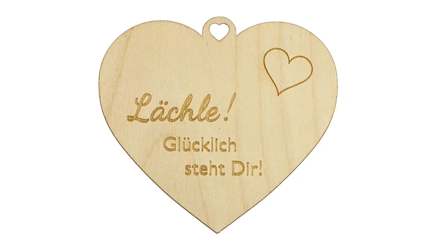 Spruchreif Herzanhänger Lächle!