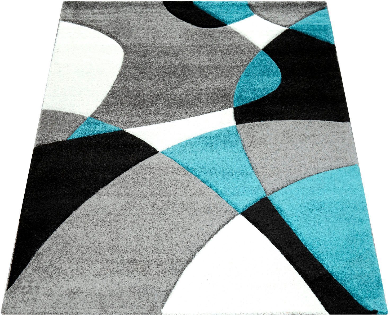 Teppich Diamond 664, Paco Home, rechteckig, Höhe: 18 mm, 3D-Design, Kurzflor, 3D-Design, modernes geometrisches Muster
