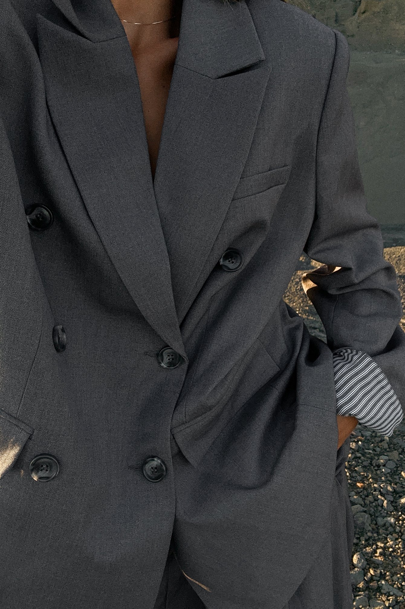 Zweireihige Blazer-Jacke