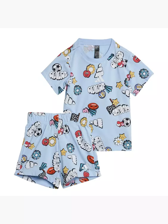 adidas Seasonal Essentials Fun Allover Print Kids Set