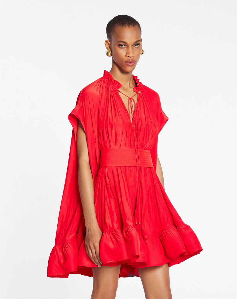ROBE COURTE EN CHARMEUSE
