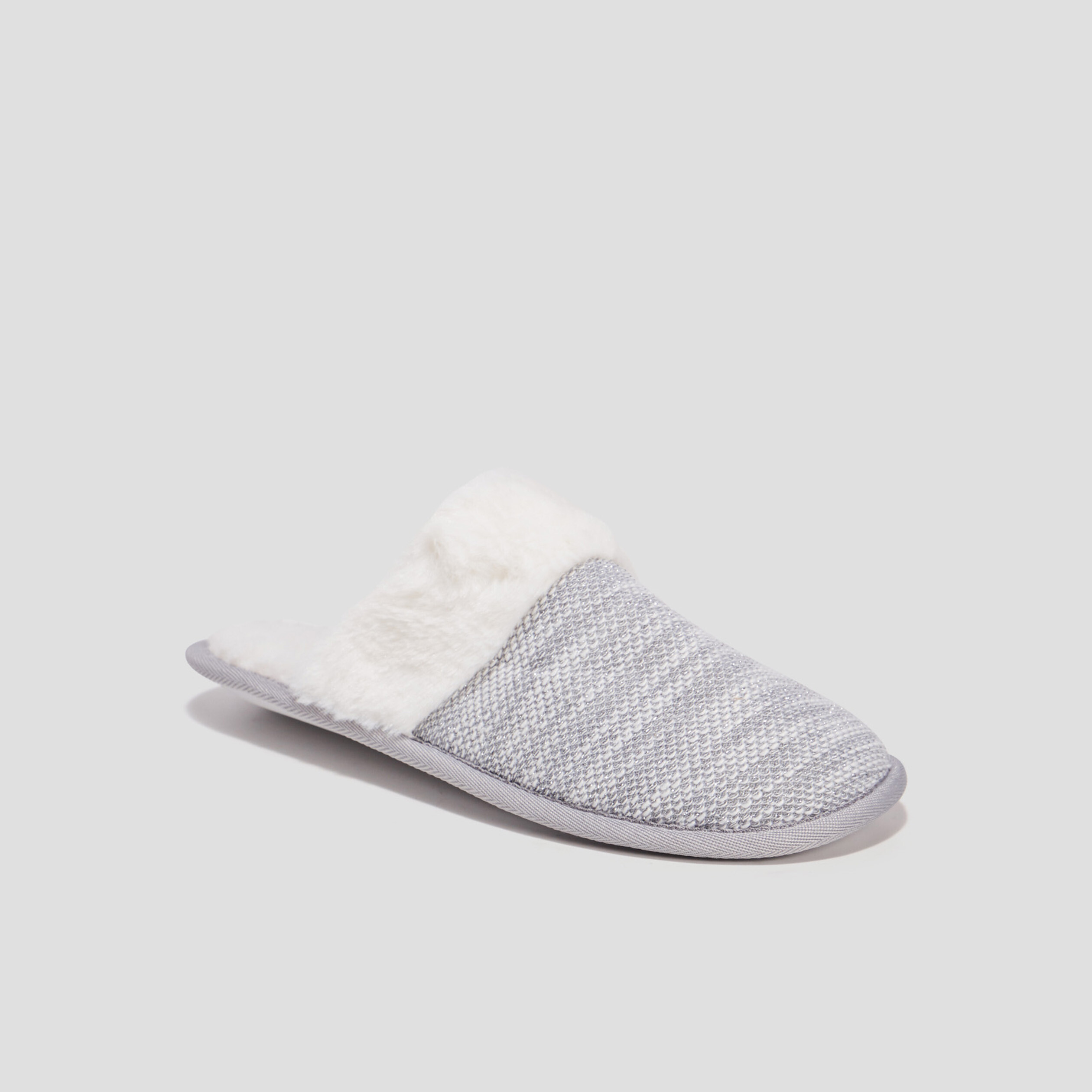 Chaussons mules gris femme | La Halle
