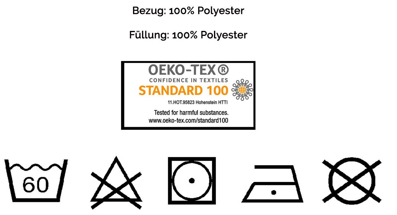 Matratzenauflage ZOLLNER, mit 4 Eckgummis, 100 x 200 cm, 100% Polyester, vom Hotelwäschespezialisten