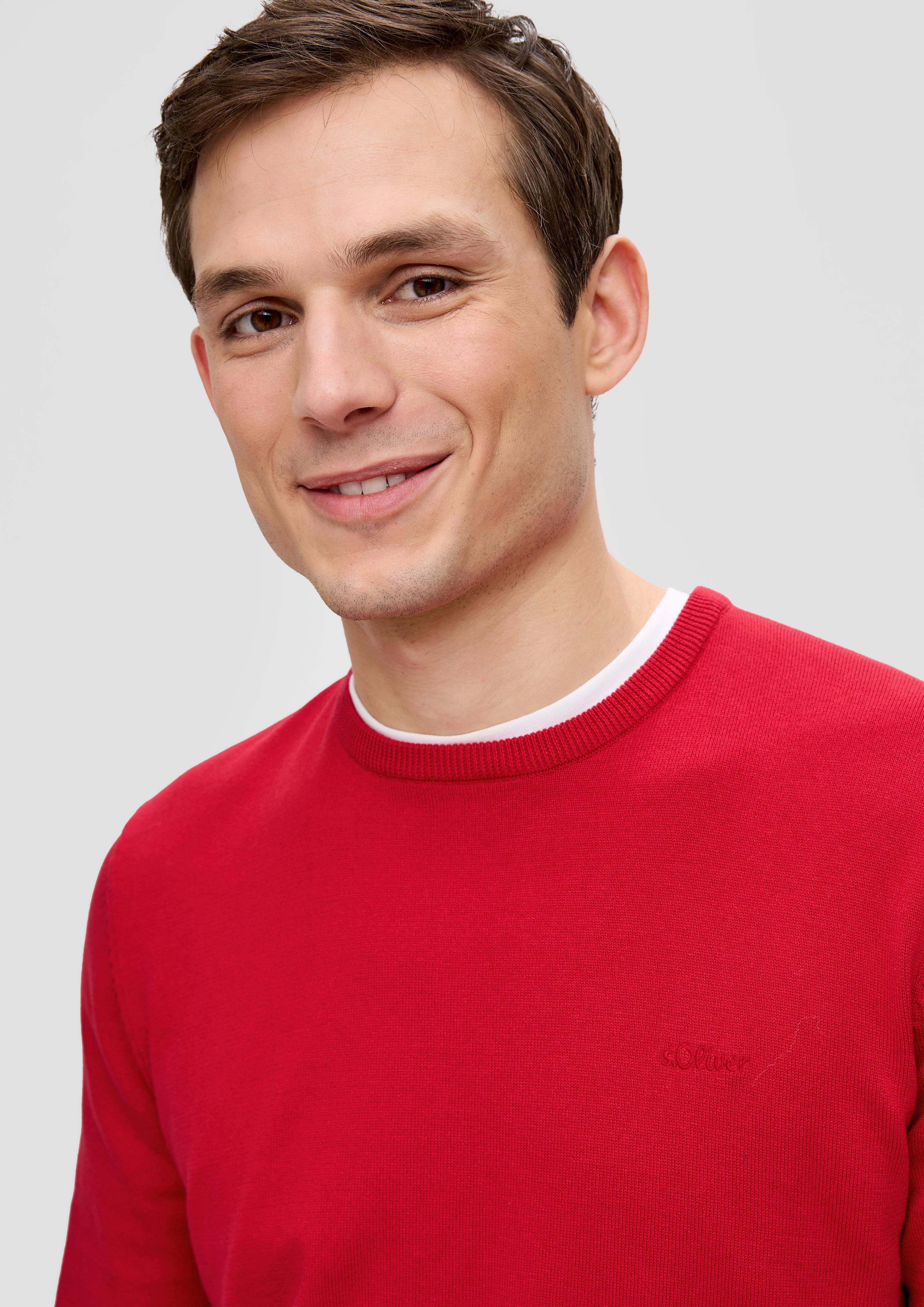 Strickpullover mit Logo-Stickerei  2143173-3160