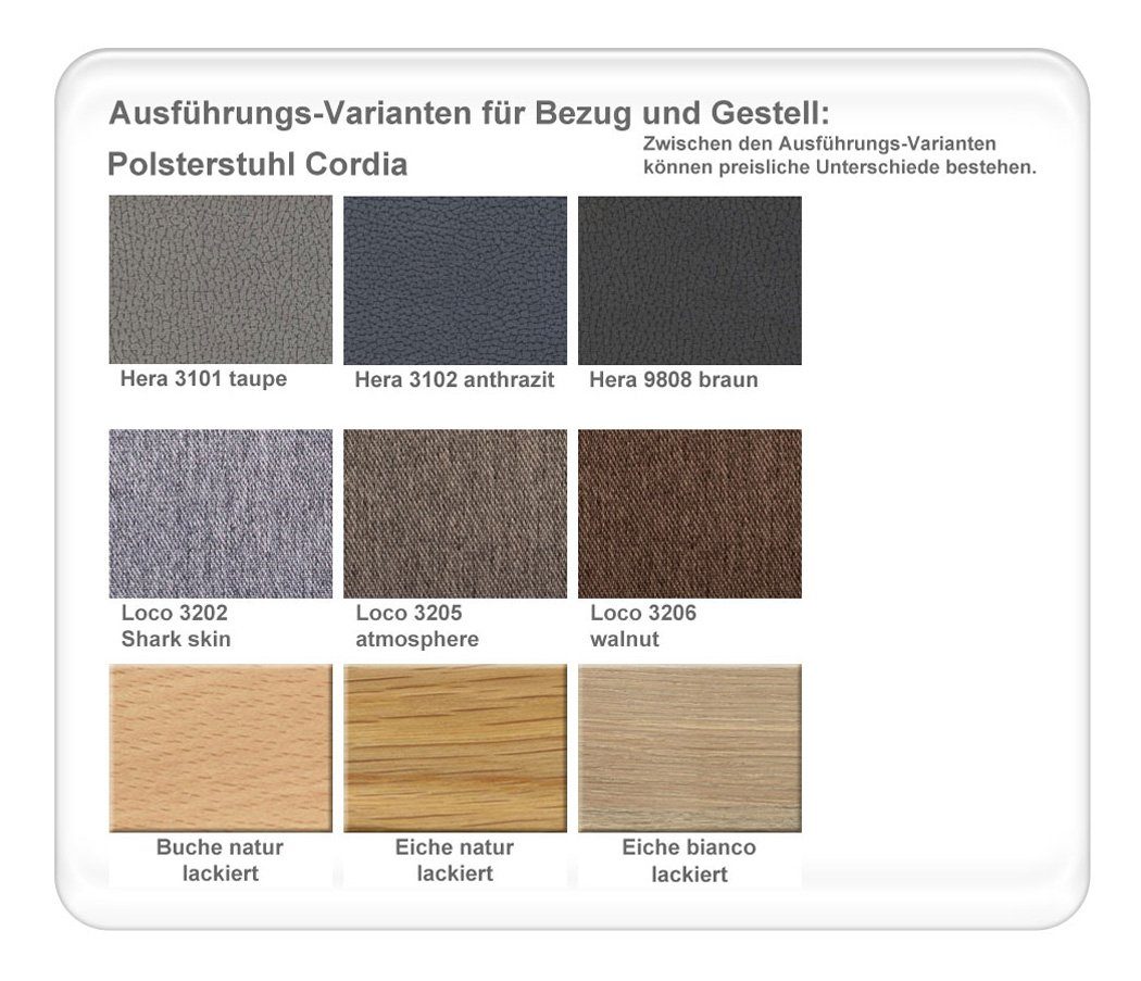 expendio Eckbankgruppe Grover XL, (komplette Tischgruppe, Spar-Set, 4-tlg), Tisch Kernbuche + Eckbank + Bank Calla + Stuhl Cordia Loco shark skim