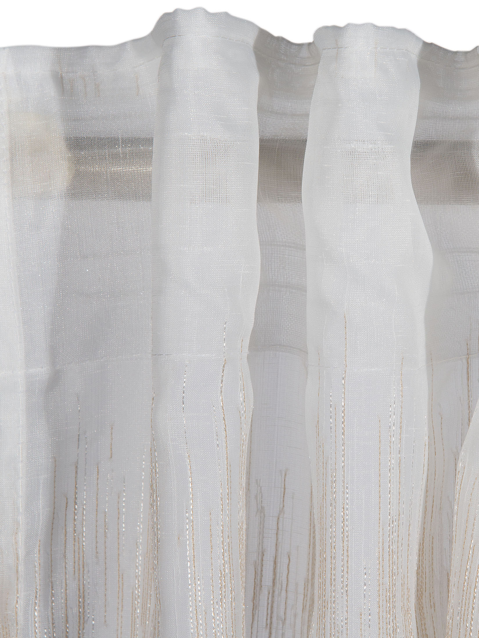 Ella Vorhang mit Gardinenband, Beige