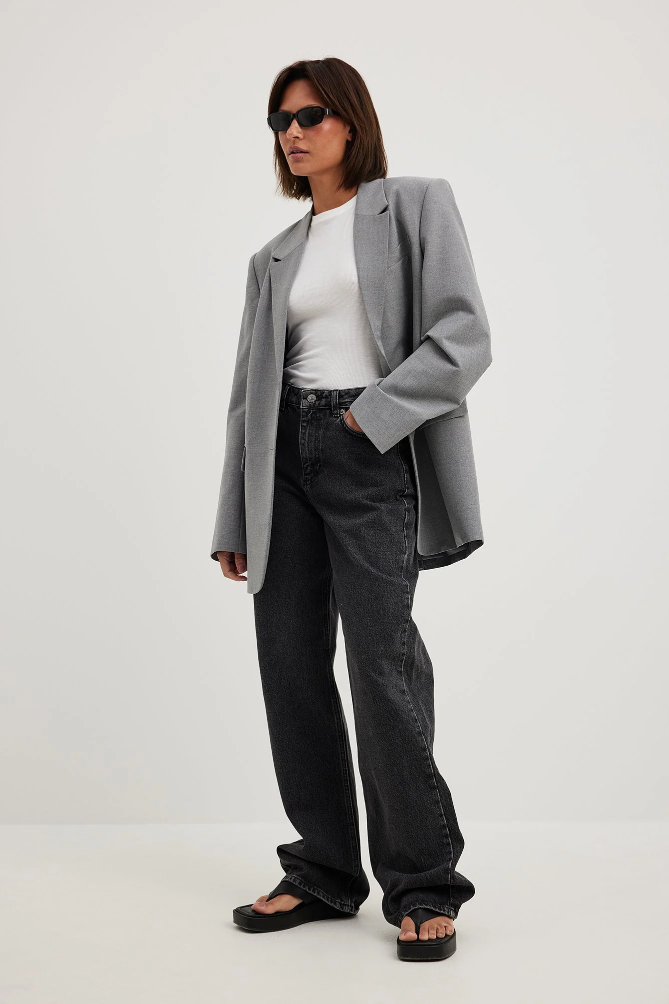Lockere Jeans mit mittlerer Taille