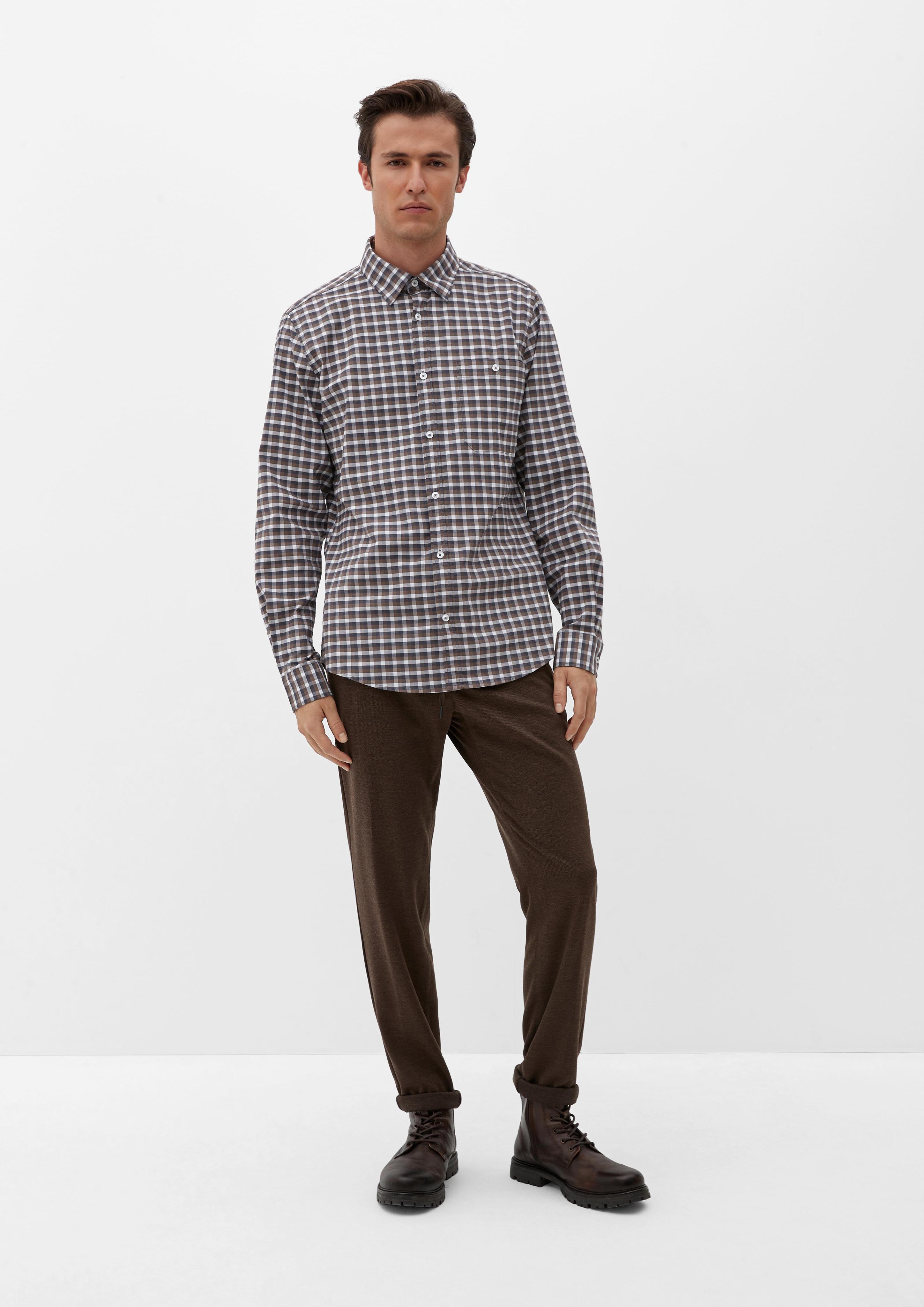 Slim: Karohemd aus Baumwollstretch  2125895-86N6
