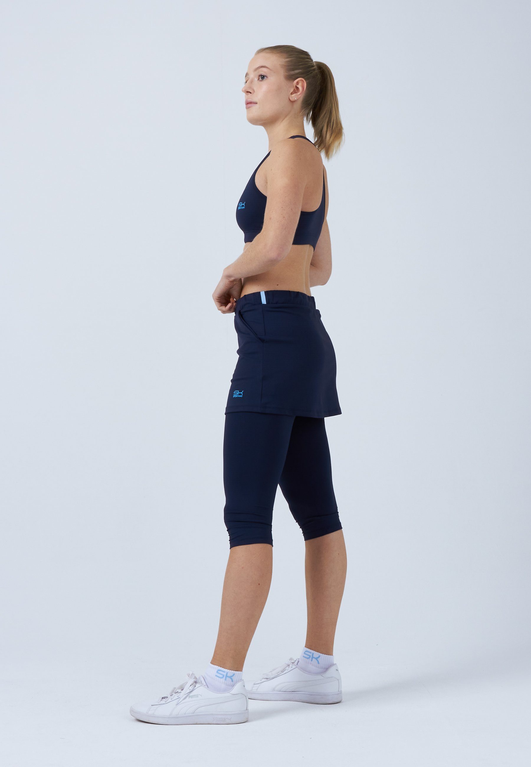 SPORTKIND Tennisrock 2-in-1 Skapri Rock mit Leggings Mädchen & Damen navy blau