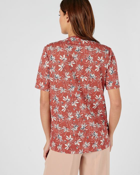 Tee-shirt en crêpe imprimé.
