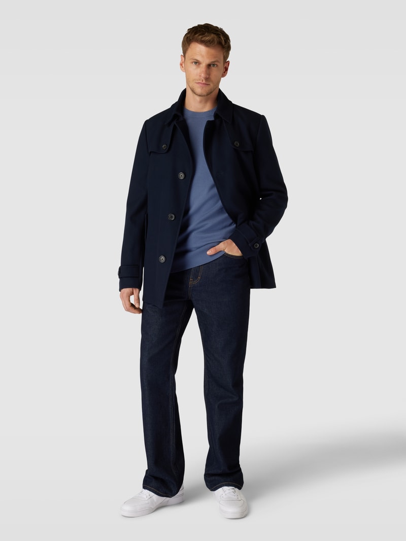 Strickpullover in melierter Optik in jeans