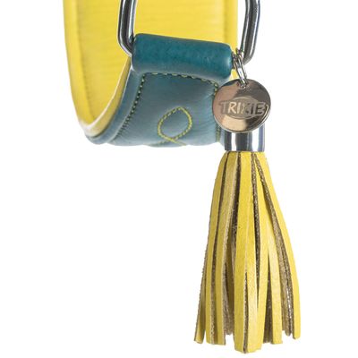 Trixie Active Comfort Halsband für Windhunde, petrol/gelb