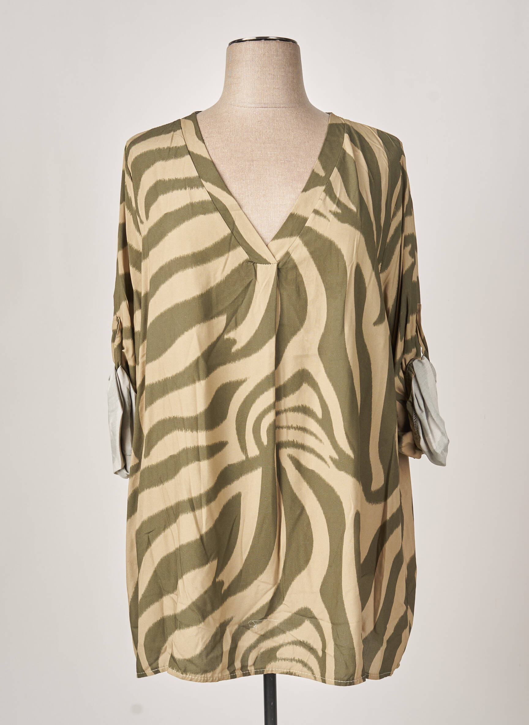 Made In Italy Tuniquemanchelongue Femme couleur vert