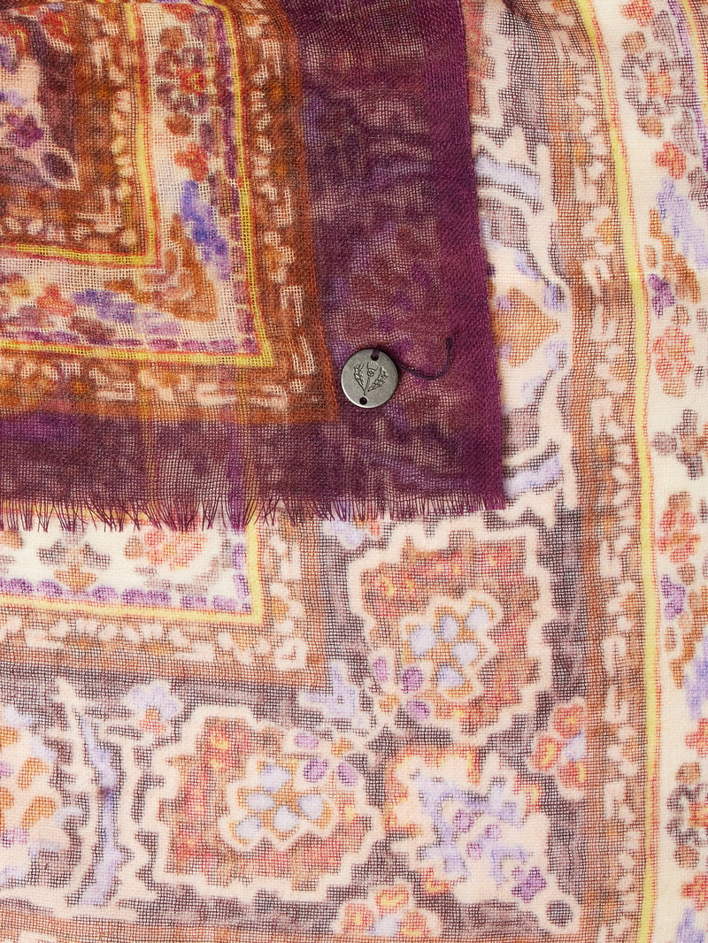 Schal mit Allover-Muster in aubergine