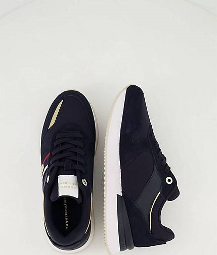TOMMY HILFIGER Damen Sneaker CORP WEBBING RUNNER GOLD