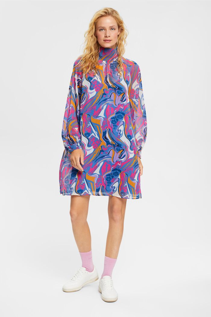 Chiffon-Kleid mit Muster