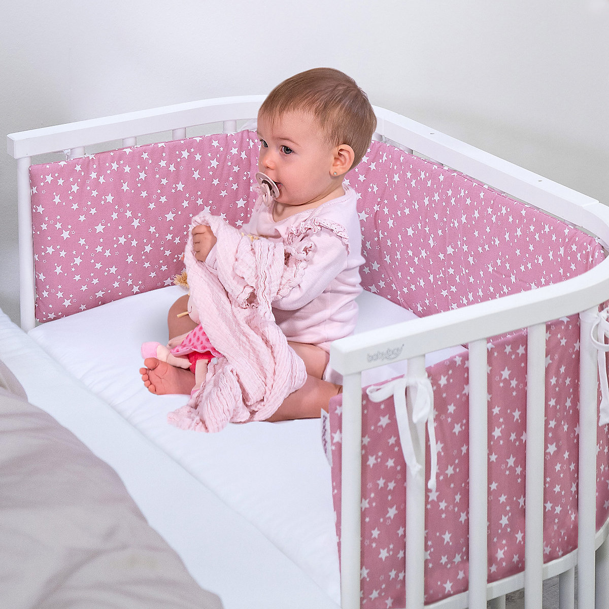 Spannbettlaken für babybay original & maxi mit Verlängerungsseite, 89 x 65 cm