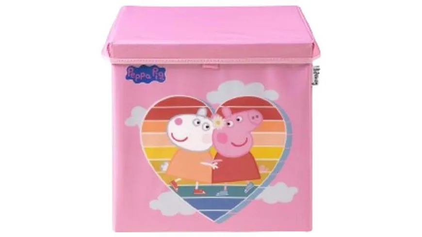 Lifeney Aufbewahrungsbox mit Deckel Peppa Pig 33x33x33cm rosa