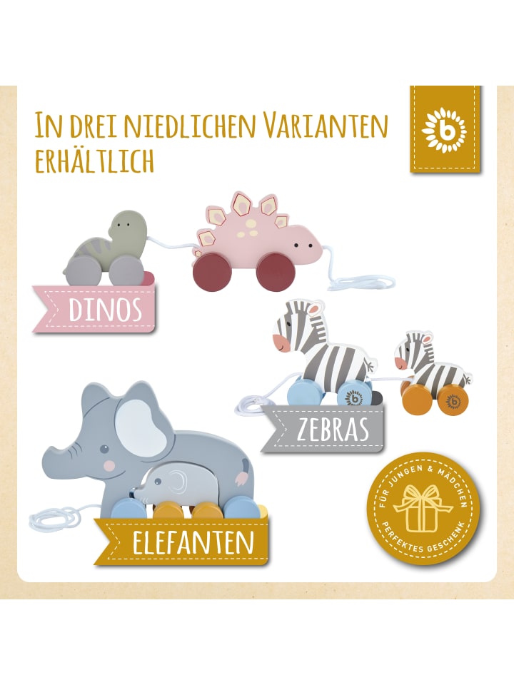 Bieco Spielwaren Nachziehelefanten Holz Tiko - ab 12 Monate in Grau günstig kaufen onesize