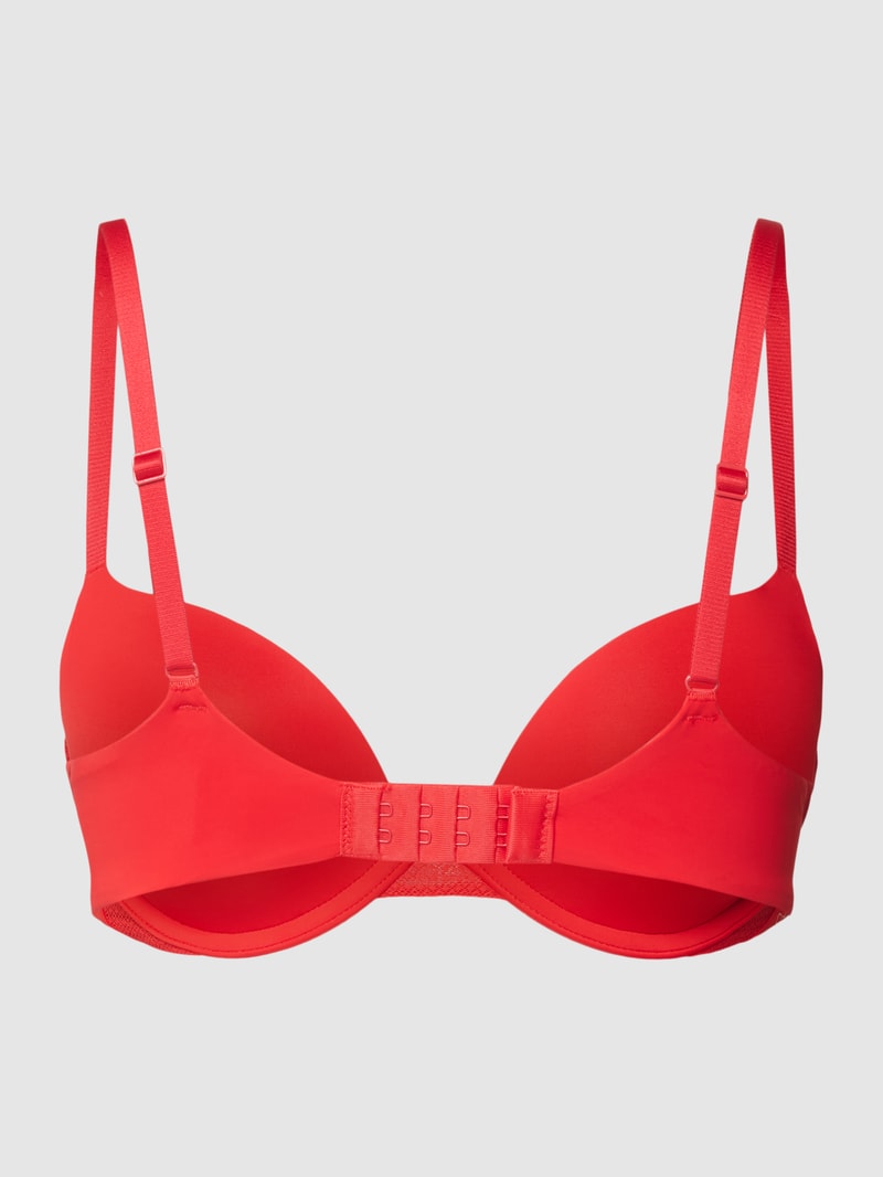 Push-up-BH im unifarbenen Design Modell 'PLUNGE' in rot