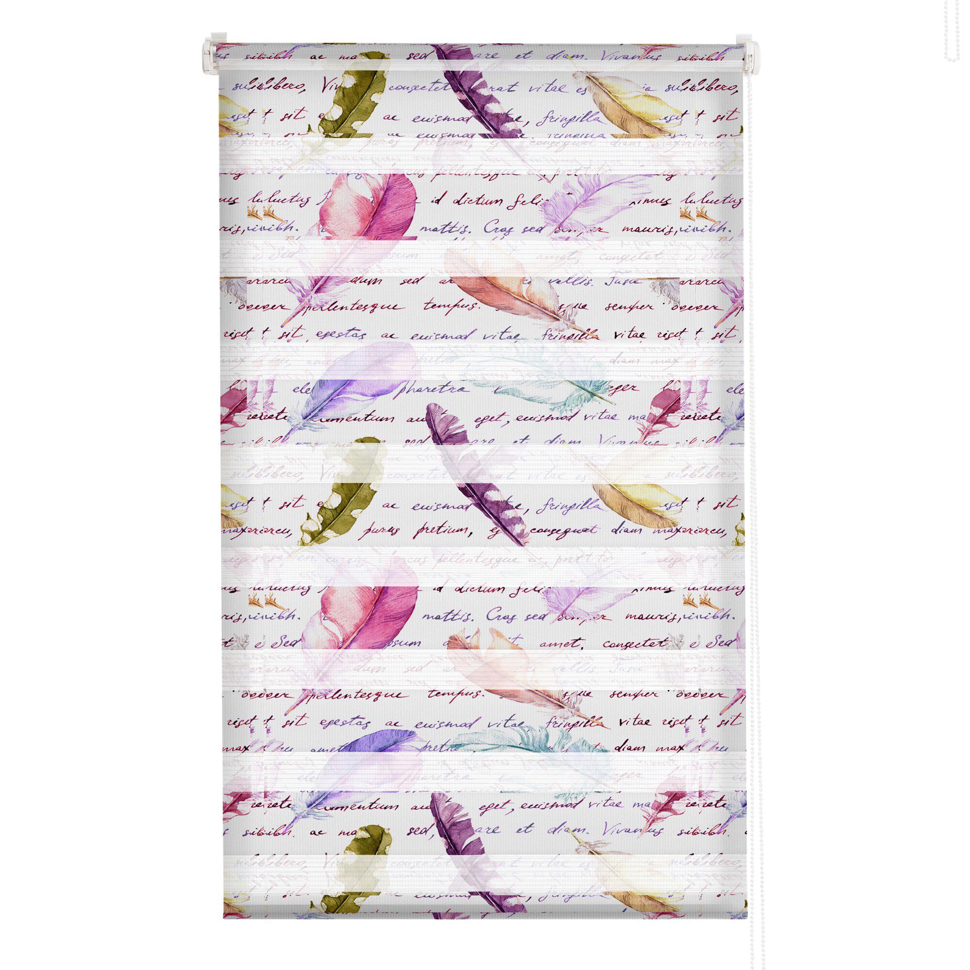 Store jour/nuit motif plumes