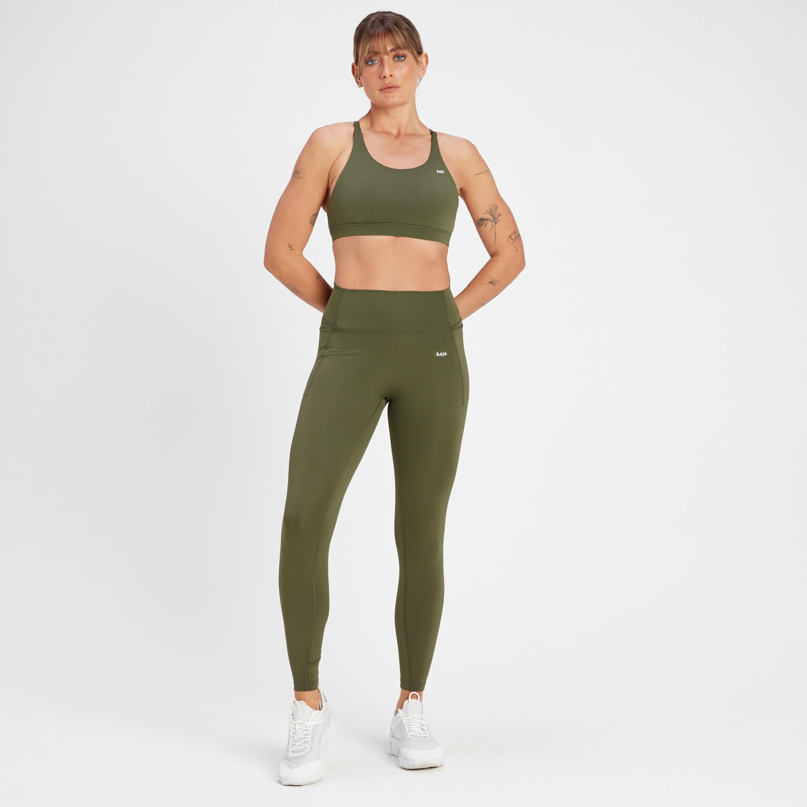 Brassière de sport à bretelles MP Adapt pour femmes – Vert olive