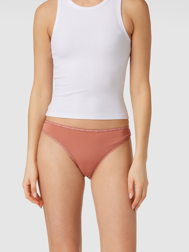 Slip mit Logo-Bund im 3er-Pack in rosé