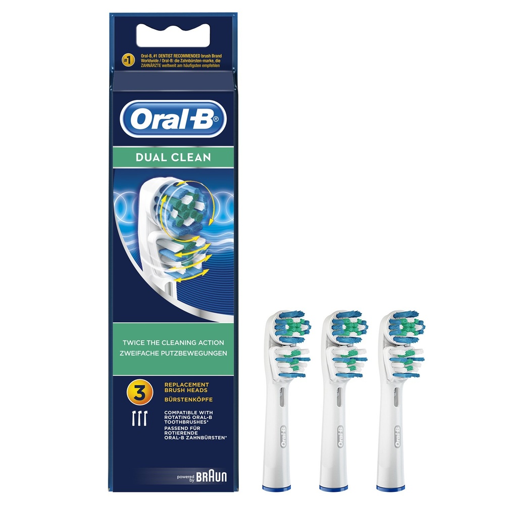 oral-b Oral-B Dual Clean Brossettes x3 Brossettes De Rechange