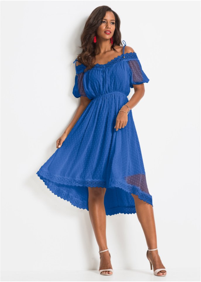 Cold-Shoulder-Kleid mit Spitze