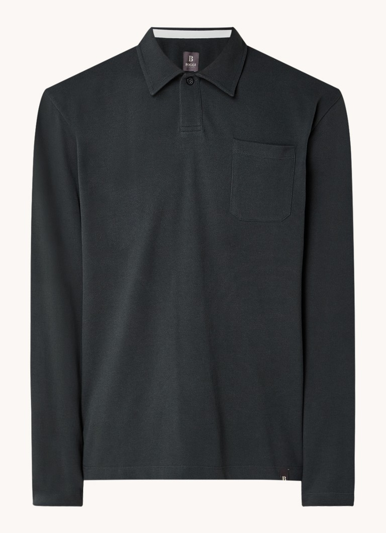 Tricou polo Boggi Milano Classic Fit din bumbac piqué, cu buzunar la piept.