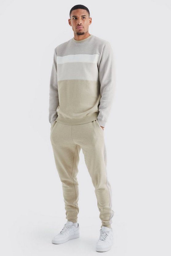 Tall Colorblock Sweatshirt-Trainingsanzug