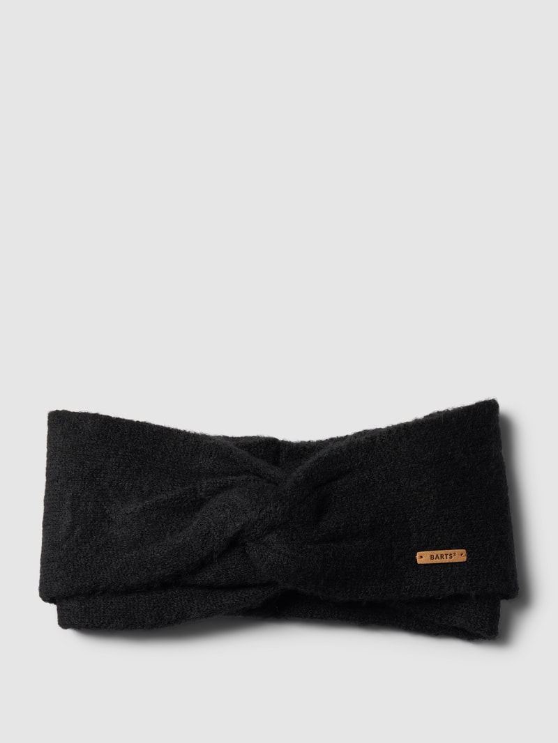 Stirnband mit Label-Detail Modell 'Witzia' in schwarz