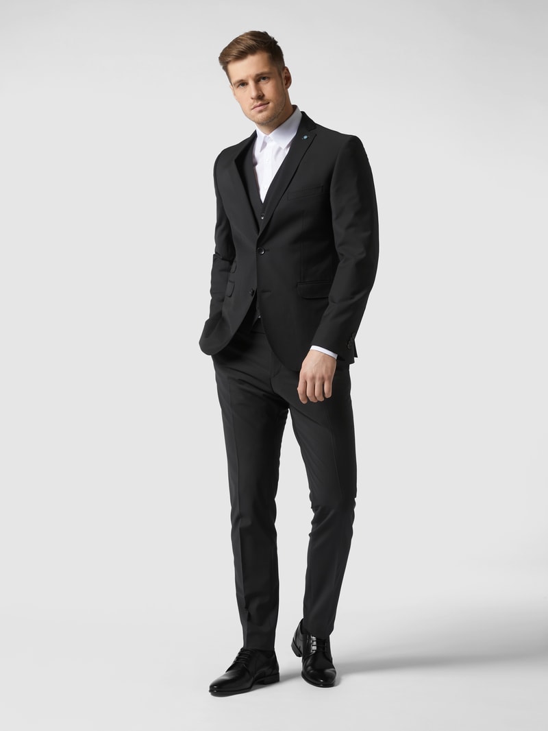 Derby aus Leder Modell 'Manon' in schwarz