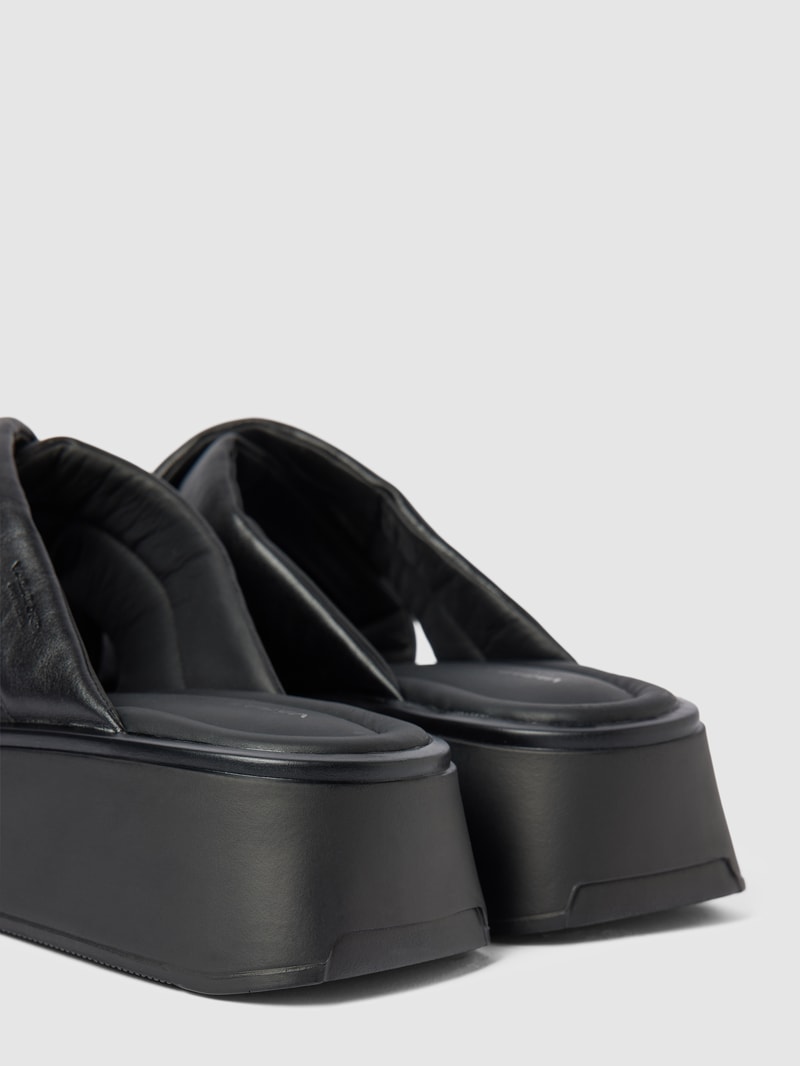 Pantolette aus echtem Leder Modell 'COURTNEY' in schwarz