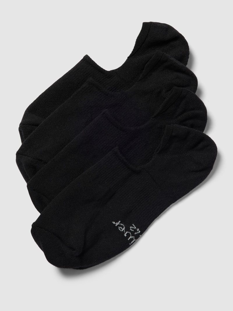 Füßlinge mit Stretch-Anteil im 4er-Pack in schwarz