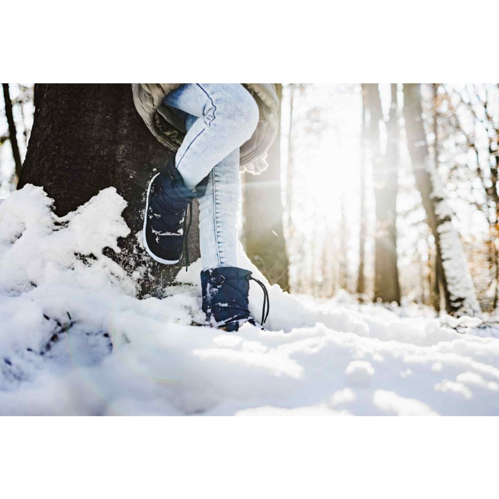 Be Lenka Snowfox Kids 2.0 Dunkelblau und Hellblau Winterbarfußschuhe