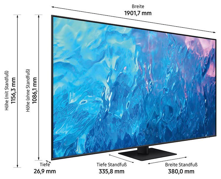 Samsung GQ85Q70CAT LED-Fernseher (214 cm/85 Zoll, Smart-TV, Quantum Prozessor 4K,Quantum HDR,Gaming Hub)