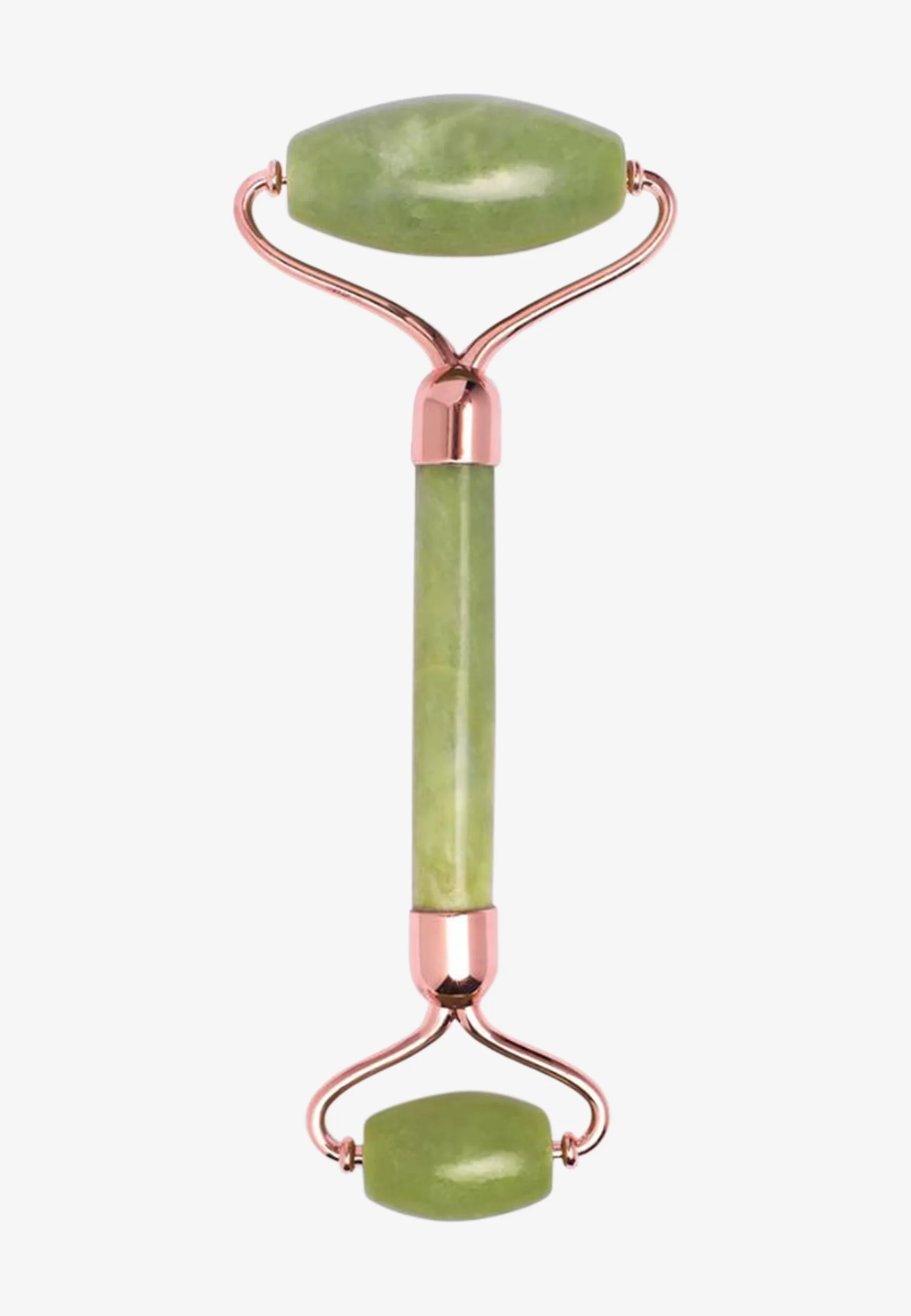Rodillo facial de jade de isla con piedras preciosas en oro rosa de Earth Harbor - Accesorios para el cuidado de la piel