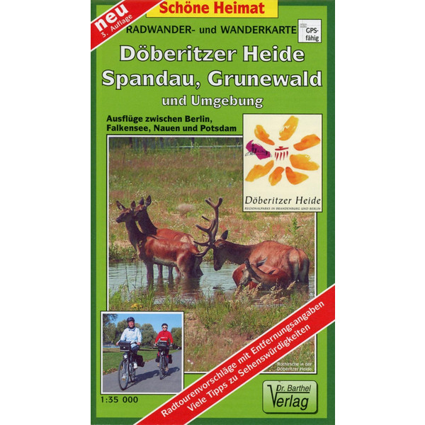 Radwander- und Wanderkarte Döberitzer Heide, Grunewald und Umgebung 1 : 35 000 - Wanderkarte