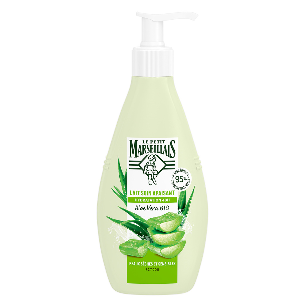 le petit marseillais Lait Corps Hydratant à l'Aloe Vera pourPeaux Sèches Bio 250 ml Lait corps