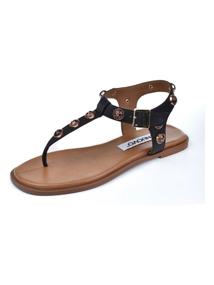 INUOVO Leder-Sandalen in Schwarz günstig kaufen